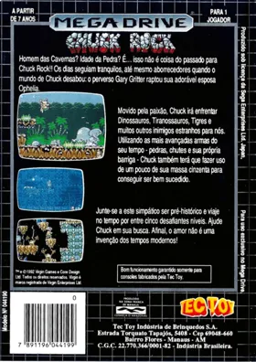 Chuck Rock (Europe) box cover back